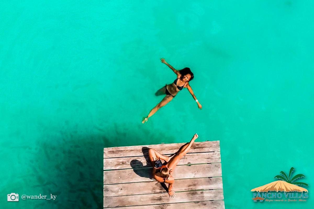 Hotel Pancho Villas Bacalar - Free Bikes And Paddles Exterior foto